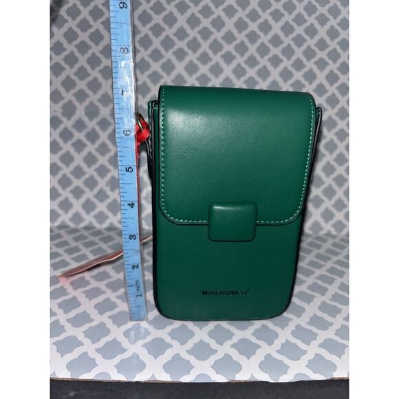 Montana West Cell Phone Purse Small Crossbody Bag Women Wallet with RFID Green - Picture 9 of 11